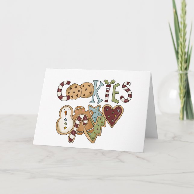 Cookies for Santa Tshirts and Gifts Helgkort (Framsida)