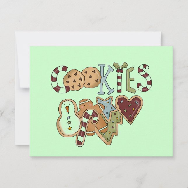 Cookies for Santa Tshirts and Gifts Julkort (Framsida)