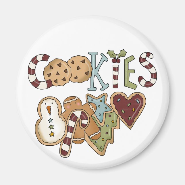 Cookies for Santa Tshirts and Gifts Magnet (Framsidan)