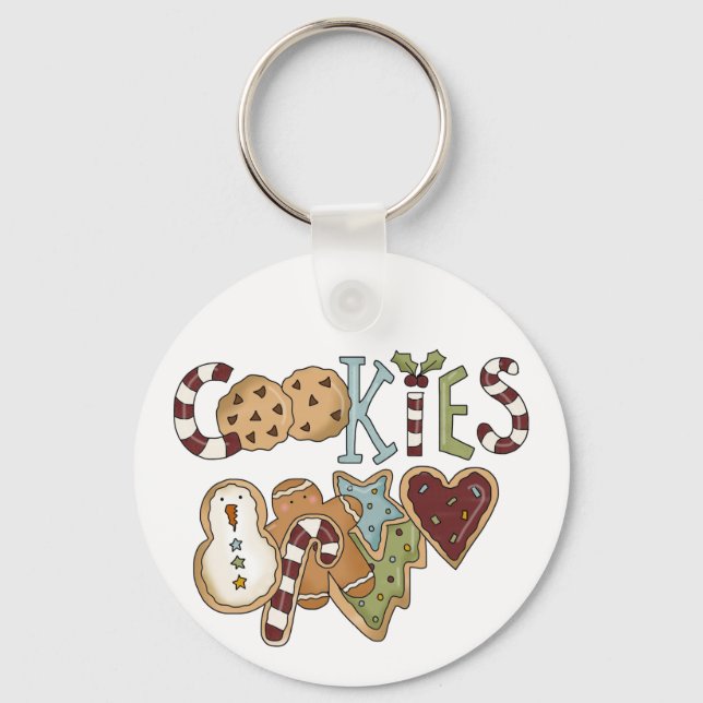 Cookies for Santa Tshirts and Gifts Nyckelring (Framsida)