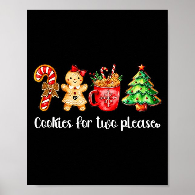 Cookies For Two Please,christmas Pregnancy Announc Poster (Framsidan)