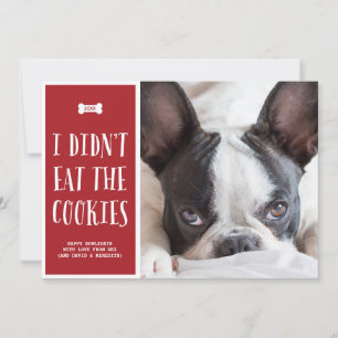 Cookies Fotokort för Cute Pet-Helgdag Julkort