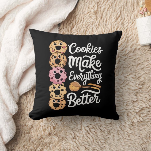 Cookies gör allt bättre till jul kudde (Filt)