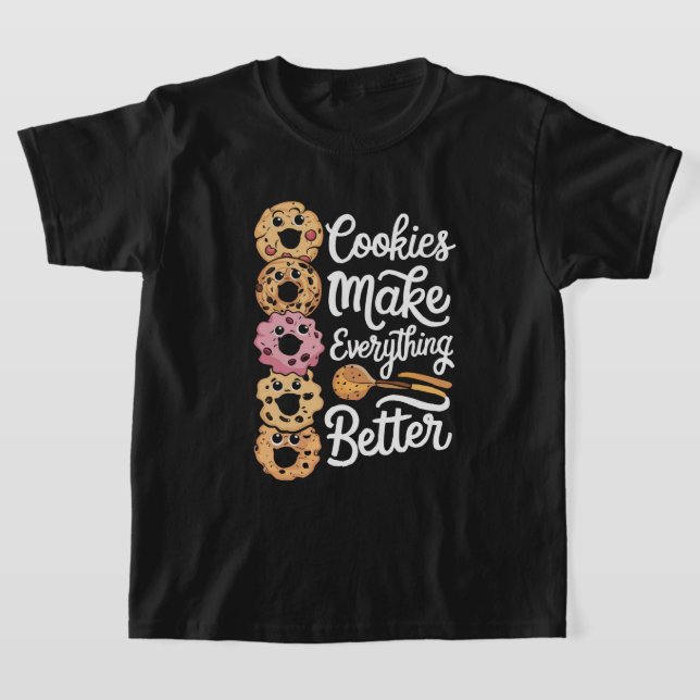 Cookies gör allt bättre till jul t shirt (Laydown)