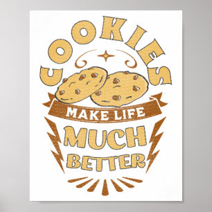 cookies gör livet bättre med roliga kakor älskare poster