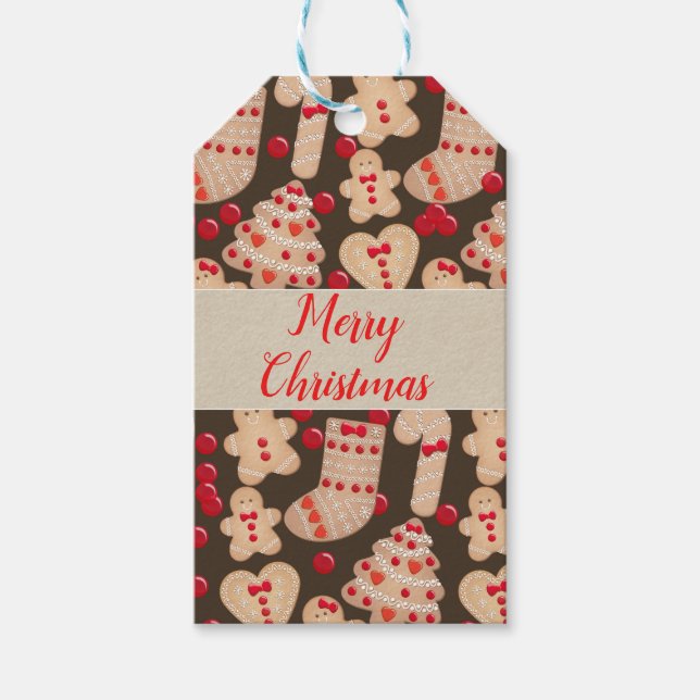 Cookies Helgdag Cookie Exchange Party Presentetikett (Framsidan)