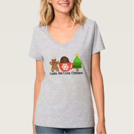 Cookies, Hett Chocolate och jul T Shirt