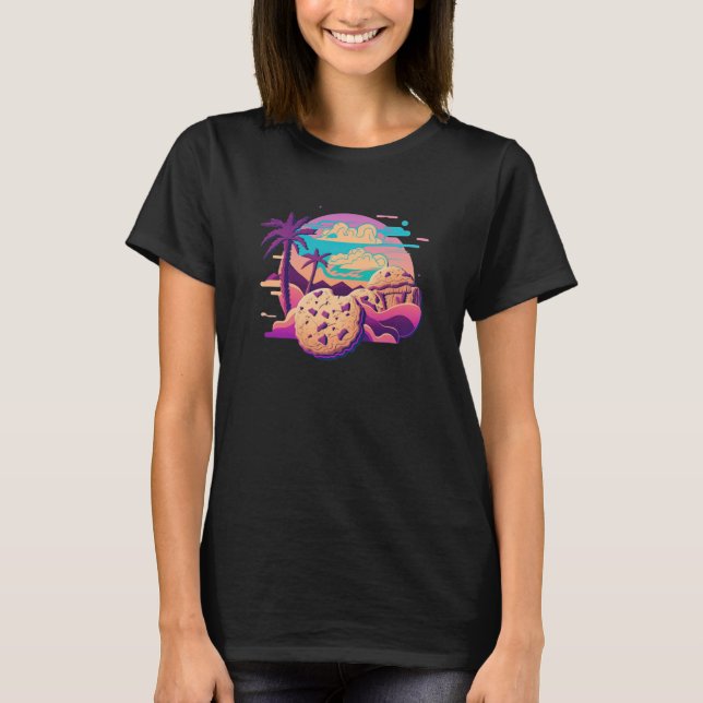 Cookies in a nostalgic 80's Aesthetic T Shirt (Framsida)