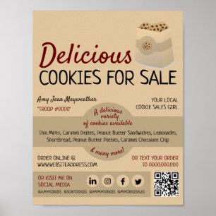 Cookies in Bag, Cookie Sales-säljfinansiering Poster