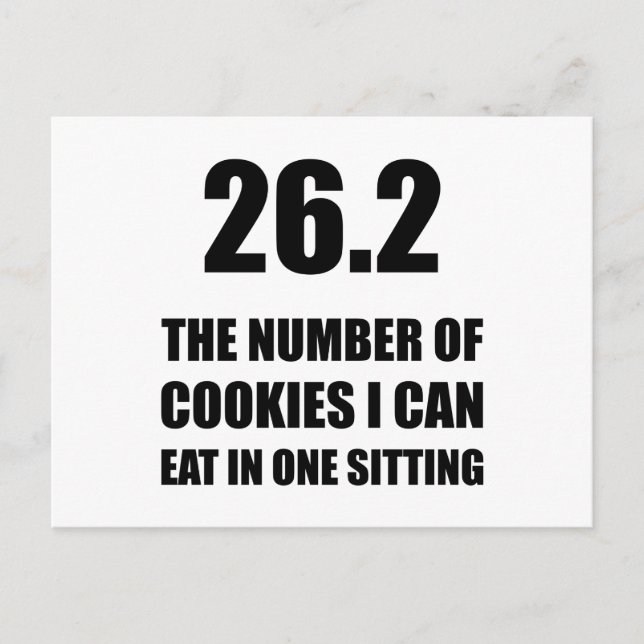 Cookies jag kan äta Marathon Vykort (Framsida)