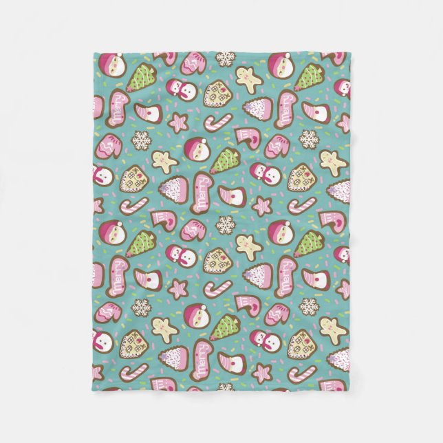 Cookies-julturkos Fleecefilt (Framsidan)