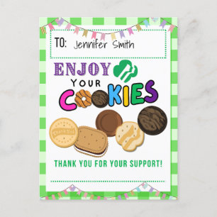 Cookies-kort för Tack Order-scout Vykort
