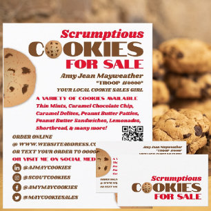 Cookies Logotyp, säljfinansieringskort för cookie Visitkort