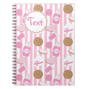 Cookies & Milk Girls Rosa Bageri Anteckningsbok Jo Med Spiral