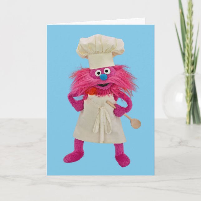 Cookie's Monster Food Lastbil | Gonger Posing Kort (Framsida)
