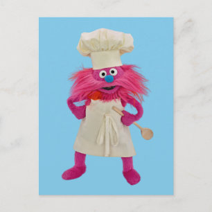 Cookie's Monster Food Lastbil   Gonger Posing Vykort