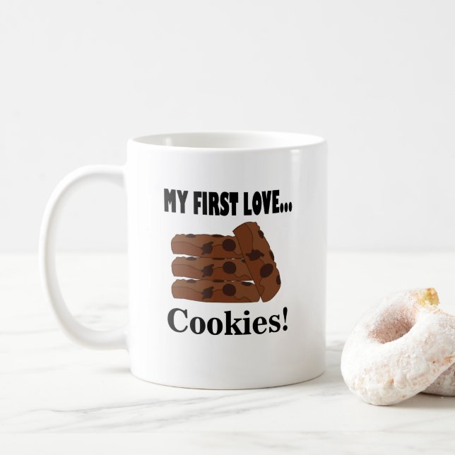 Cookies My First Kärlek Cookies Biscuit Party Kaffemugg (Med munk)