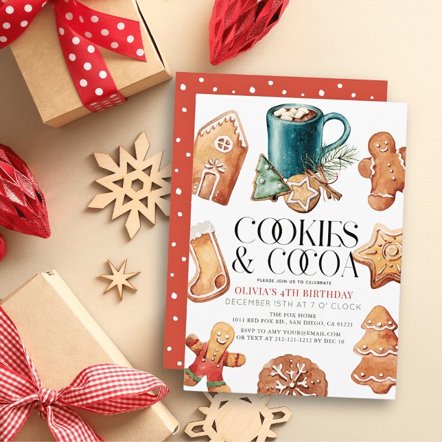 Cookies och Cocoa-julafton-Helgdag, Barnen Inbjudningar (Skapare uppladdad)