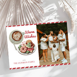 Cookies och Cocoa Red-julfoto Julkort