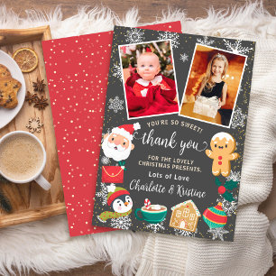 Cookies och Cocoa Snö jul Party 2 Photo Tack Kort