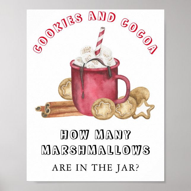 Cookies och cocoa vet hur många MARSHMALLOWS Poster (Framsidan)