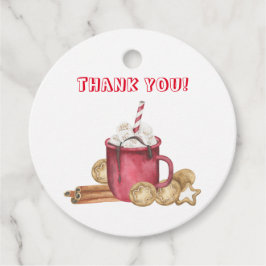 Cookies och kakaobabydusch Tack Gåvor Etiketter