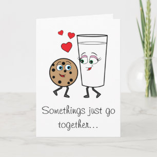 Cookies och Mjölk Valentine Helgkort
