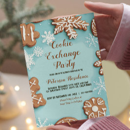 Cookies och Snöflingor Cookie Exchange Party Inbjudningar