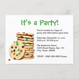 Cookies Party-inbjudan Inbjudningar