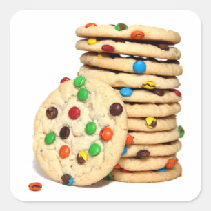 Cookies Stickers Fyrkantigt Klistermärke