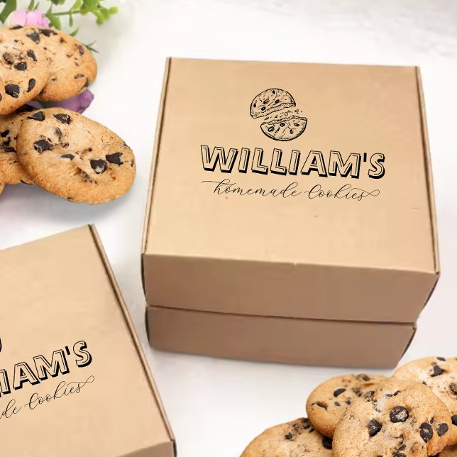 Cookies stor anpassningsbar gummi frimärke stämpel (Skapare uppladdad)