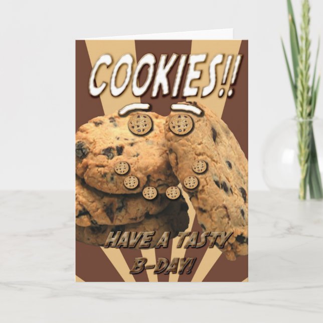 Cookies: Tasty Birthday Card Kort (Framsida)