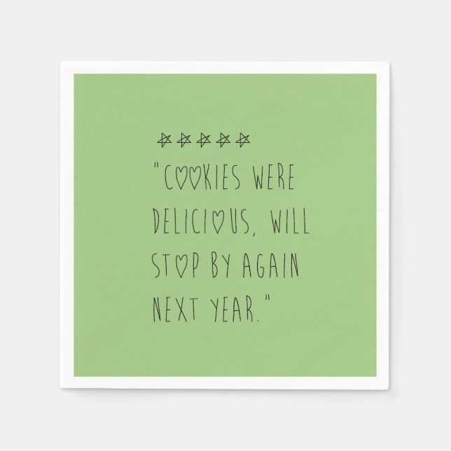 Cookies were delicious pappersservett (Framsidan)