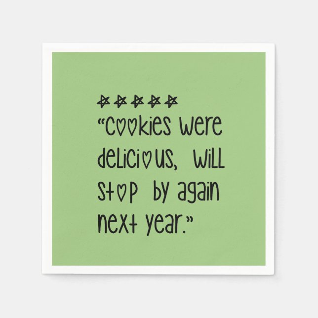 Cookies were delicious pappersservett (Framsidan)