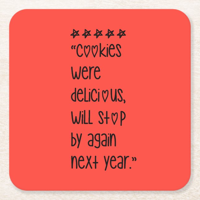 Cookies were delicious underlägg papper kvadrat (Framsidan)