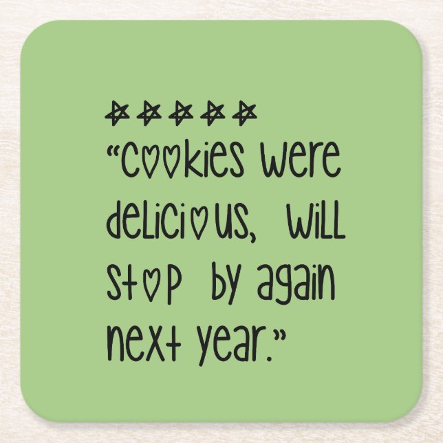Cookies were delicious underlägg papper kvadrat (Framsidan)