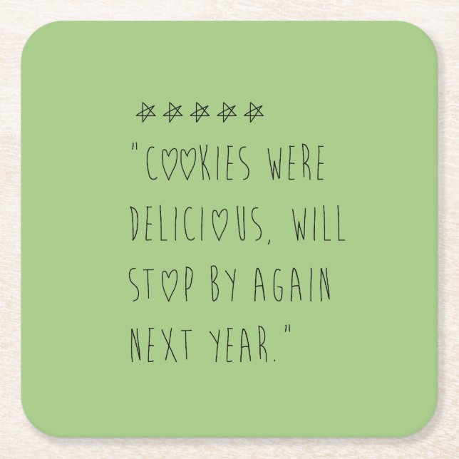 Cookies were delicious underlägg papper kvadrat (Framsidan)