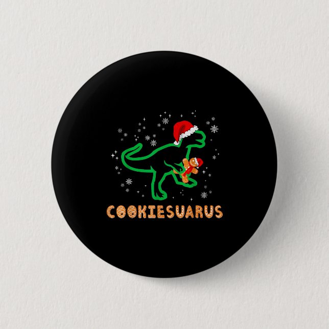 Cookiesaurus jul dinosaur Rex sockerkaka  Knapp (Framsida)