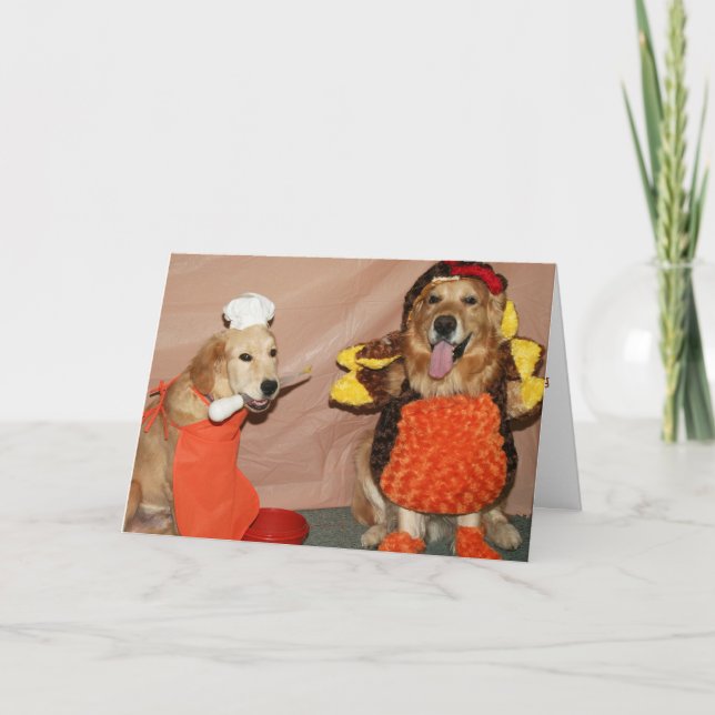 Cookin Up some Golden Thanksgiving Turkey Helgkort (Framsida)