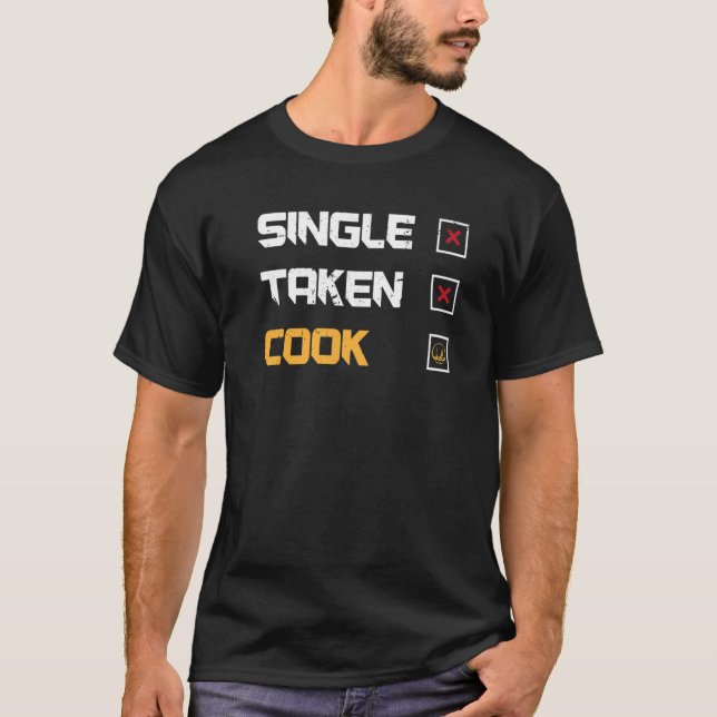 Cooking accessoires for men chef equipment single  t shirt (Framsida)