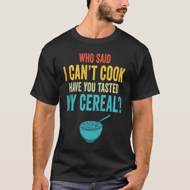 Cooking Cereal Chef Food Snack Kitchen Retro Vinta T Shirt (Framsida)