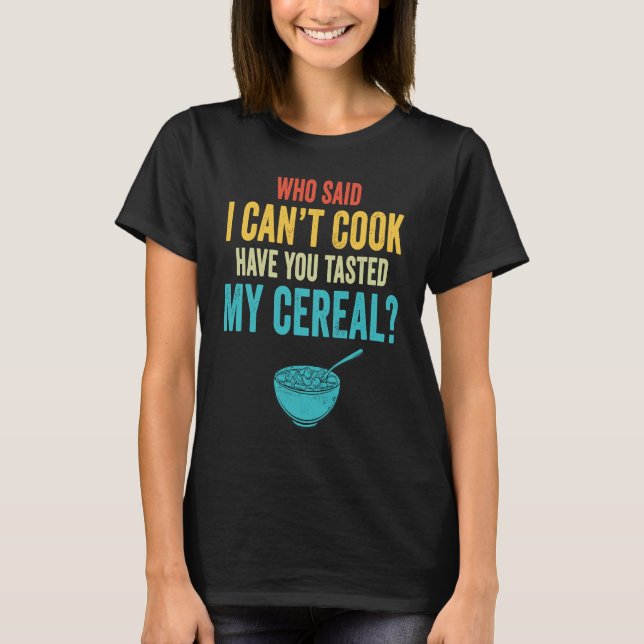 Cooking Cereal Chef Food Snack Kitchen Retro Vinta T Shirt (Framsida)