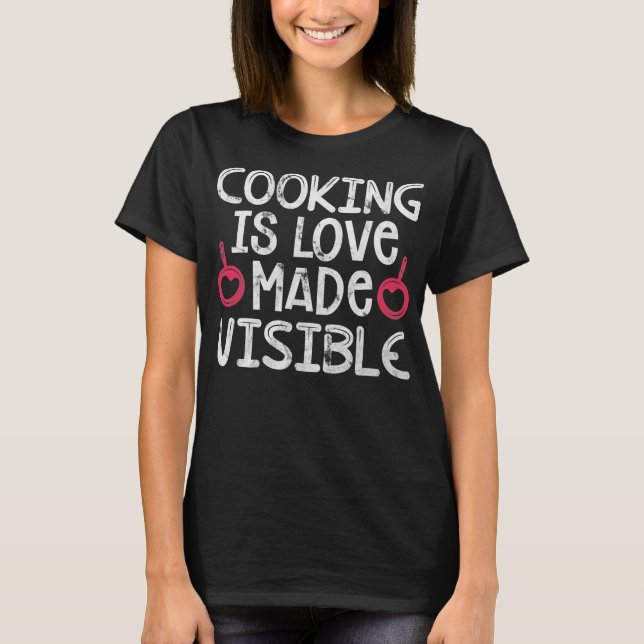 Cooking Chef Cook Culinary Distress  T Shirt (Framsida)