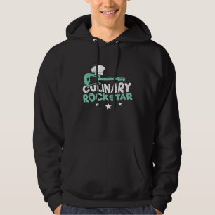 Cooking Chef Culinary Rockstar I spelar Guitar Hoodie