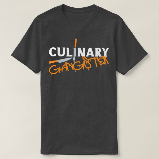 Cooking Cook Gangster Kitchen Chef Culinary Gangst T Shirt (Design framsida)