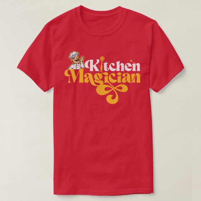 Cooking Cook Kitchen Chef Kitchen Magician T Shirt (Design framsida)