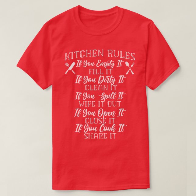 Cooking Cook Kitchen Chef Kitchen Rules If You Emp T Shirt (Design framsida)