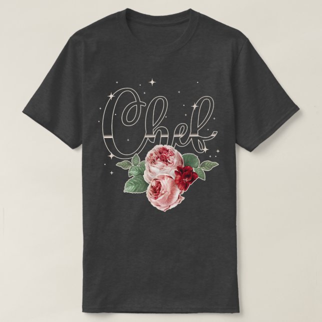 Cooking Cook Ro Flower Blommigt Kitchen Chef T Shirt (Design framsida)