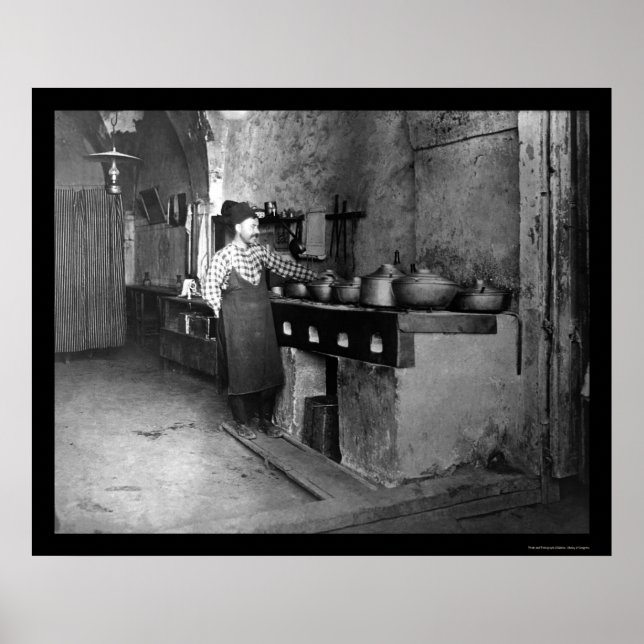 Cooking Food in Jerusalem, Palestine 1888 Poster (Framsidan)