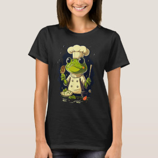 Cooking Frog Restaurant cook on Frog chef T Shirt